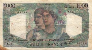 1000 Francs Minerve et Hercule