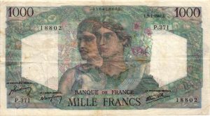 1000 Francs Minerve et Hercule