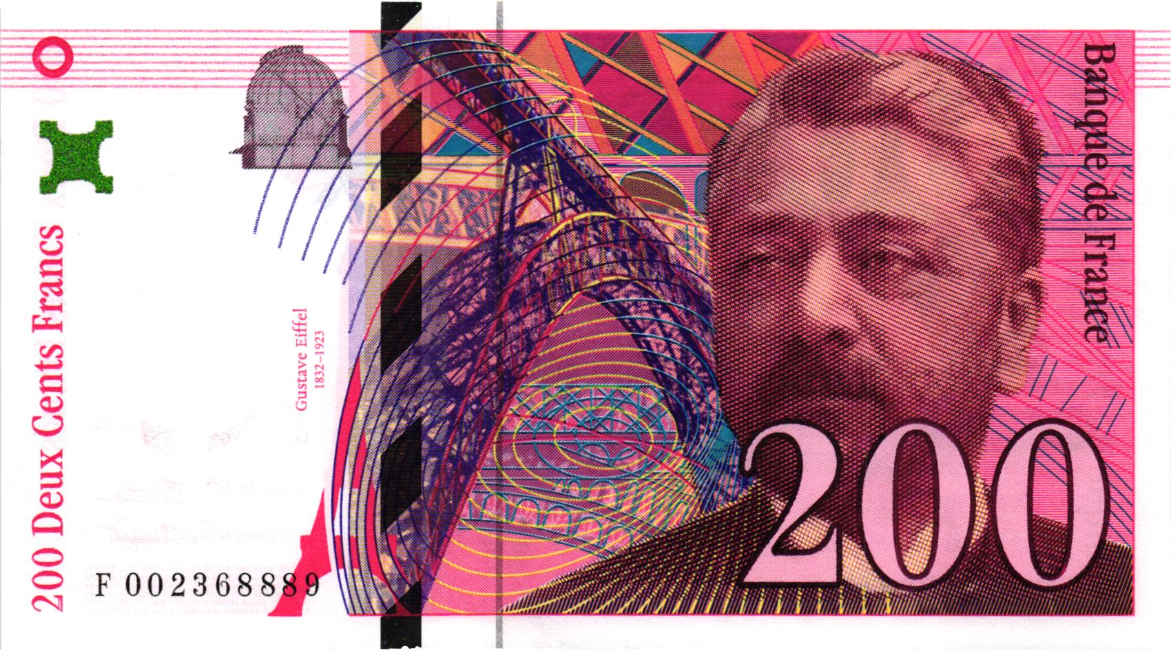 200 FRANCS BILLET DE COLLECTION DE LA BANQUE DE FRANCE