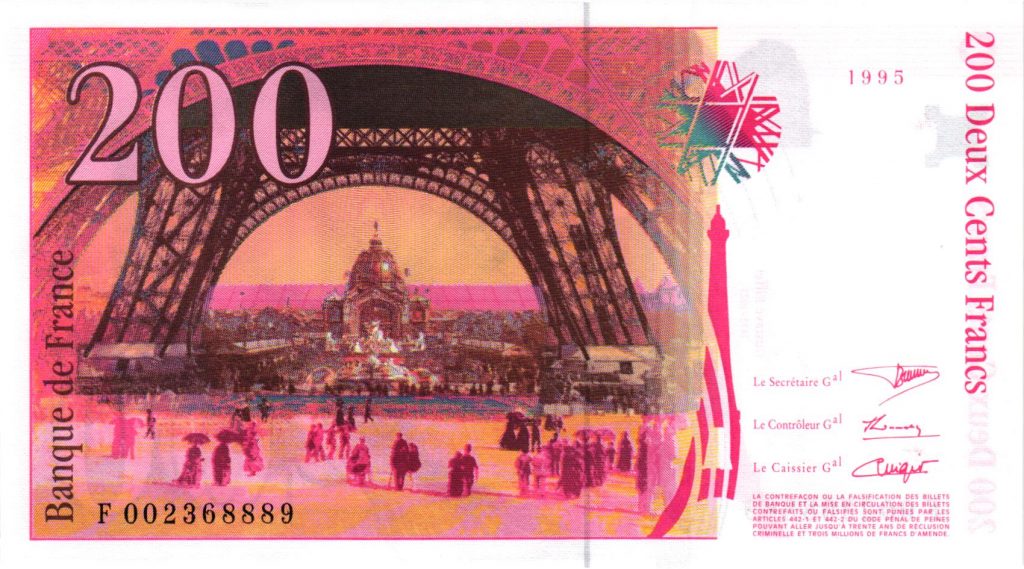 Verso 200 Francs Eiffel