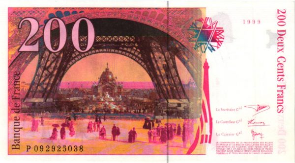 200 Francs Eiffel Type 1995 verso