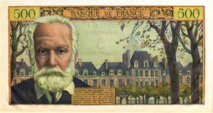 Verso 5 NF sur 500 Francs Victor Hugo