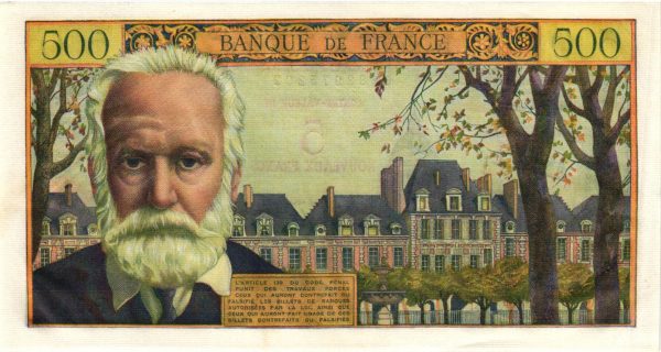 5 NF sur 500 Francs Victor Hugo