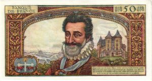 Verso 50 Nouveaux Francs Henri IV