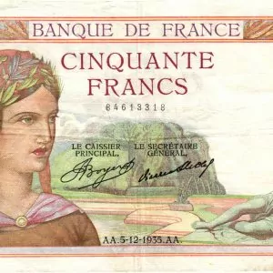 50 Francs Cérès