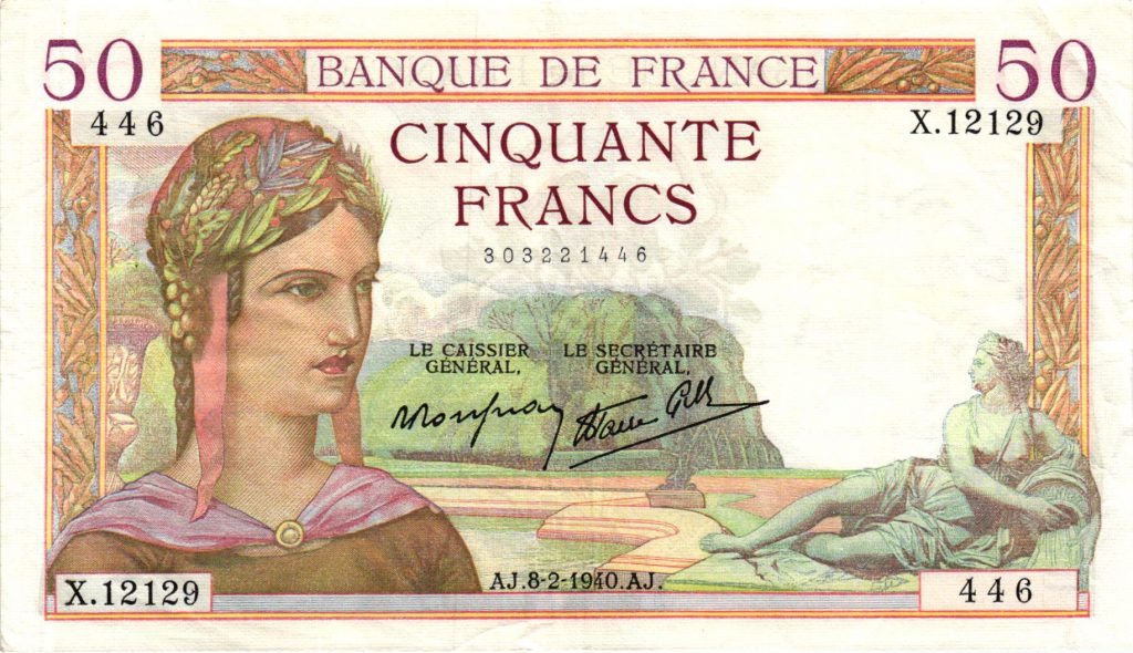 50 Francs Cérès