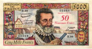 50 NF sur 5000 Francs Henri IV