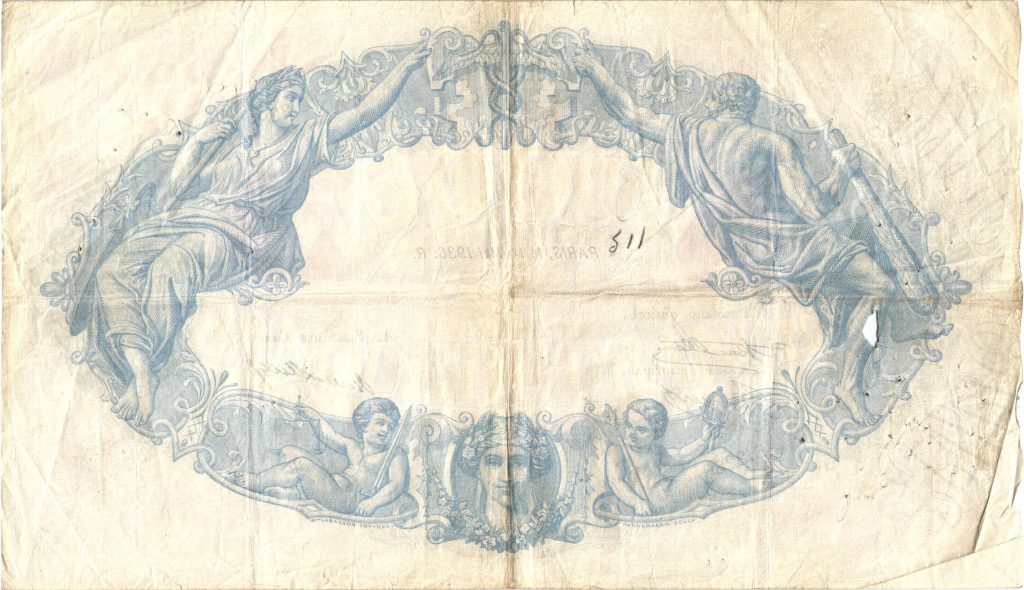 500 Francs Bleu et Rose