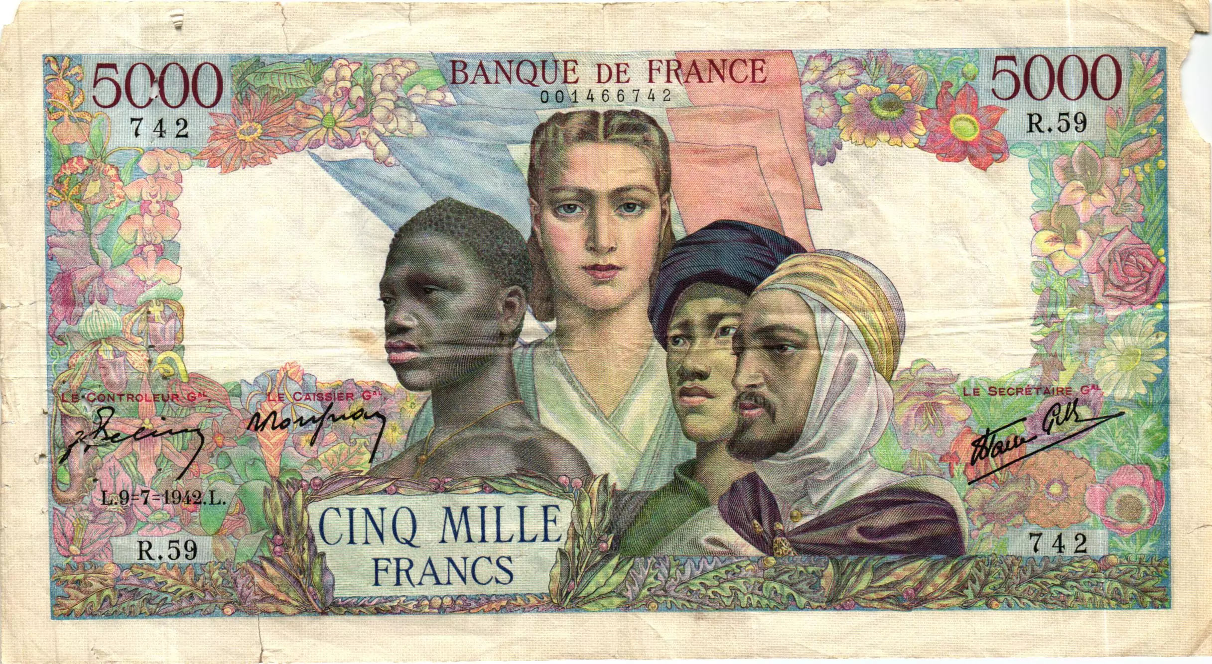 5000 Francs EMPIRE FRAN AIS Billet De Collection Banque De France 5000-francs-empire-fran-ais-billet-de-collection-banque-de-france