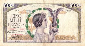 5000 Francs Victoire Impression a plat