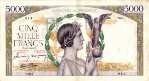 5000 Francs Victoire Impression a plat
