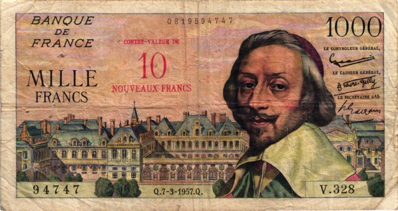 Billet 10 NF sur 1000 Francs RICHELIEU