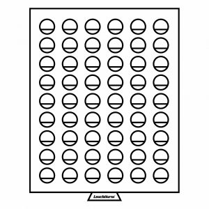 Médaillier 54 cases rondes de 26 mm jeton pour 2 euro