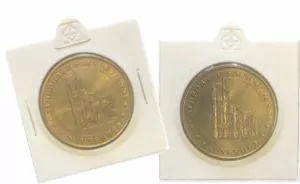 Boîte de rangement pour pièces de monnaie avec 60 capsules, inserts en