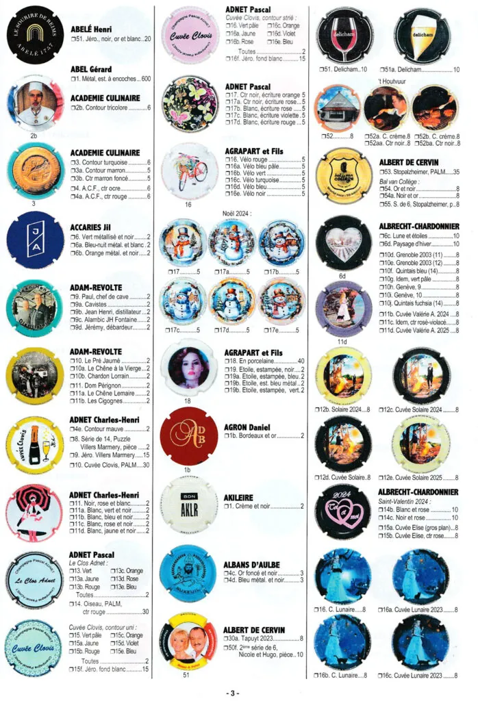 Additif LAMBERT 2026 sur les plaques de muselets du champagne