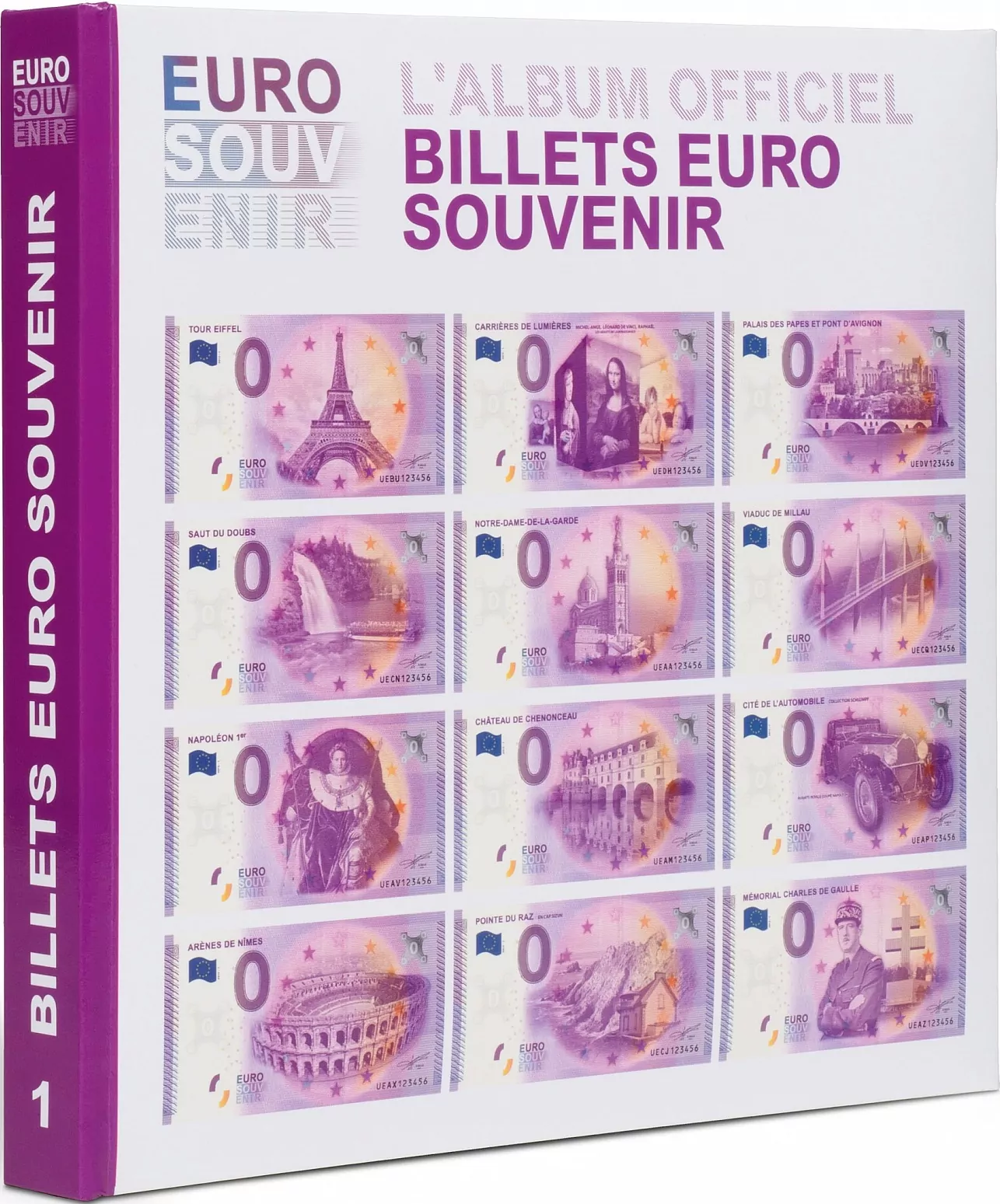 Album pour billets euro souvenir officiel pour ranger les billets