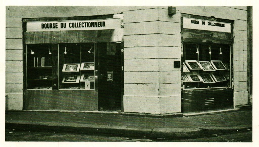 Notre boutique numismatique et philatélique de matériel de collection en 1976 juste avant les travaux d'agrandissement.