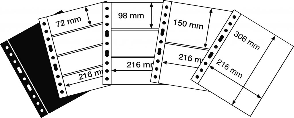 Feuilles billets grand format