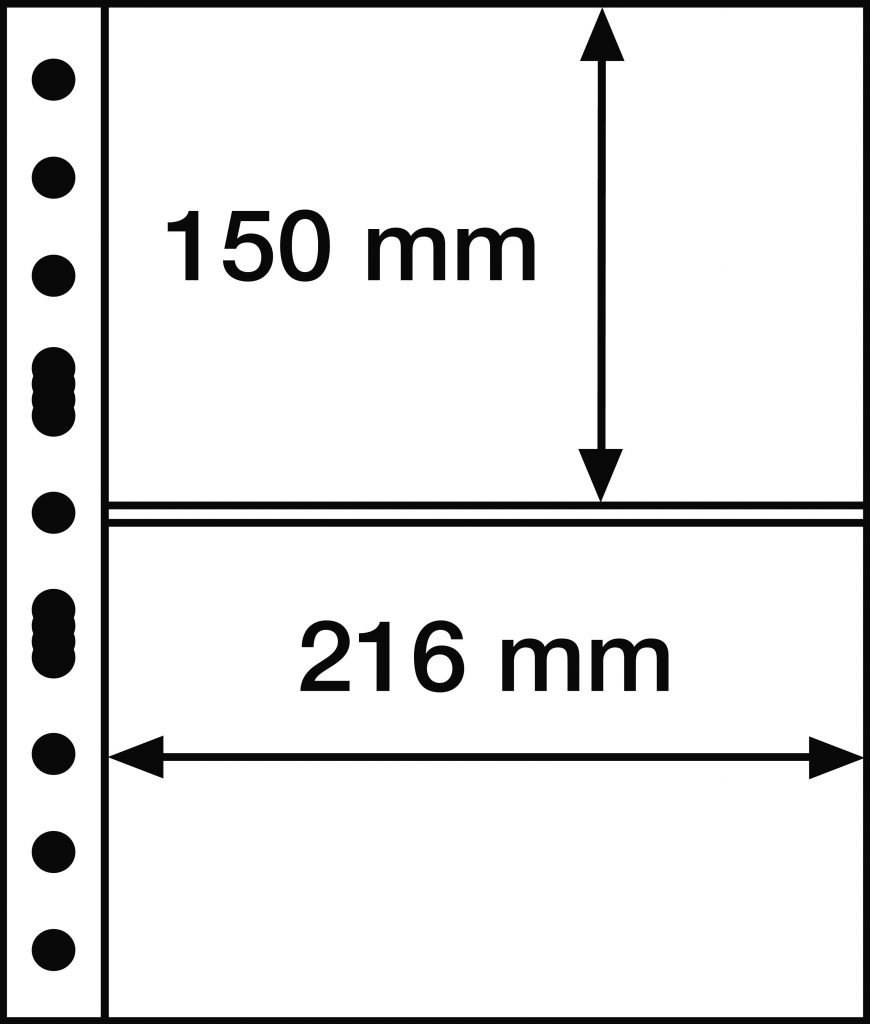 Feuilles billets grand format 2 cases