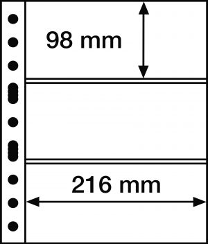 Feuilles billets grand format 3 cases