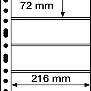 Feuilles billets grand format 4 cases