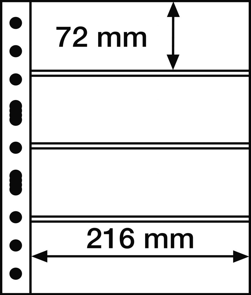 Feuilles billets grand format 4 cases