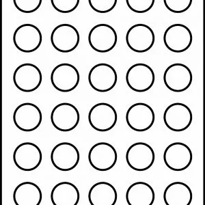Médaillier 30 cases rondes de 34 mm jeton touristique