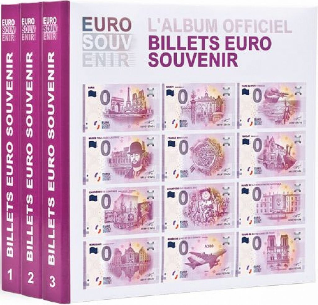 Album imprimé pour billets euro souvenir tome 1 a 3