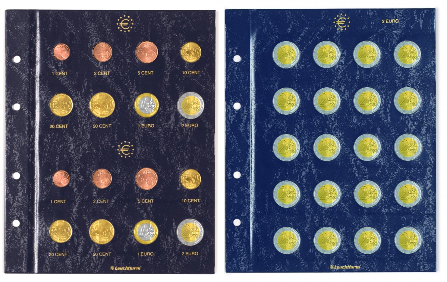 Feuilles numismatique Euro