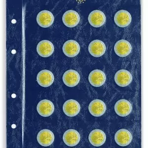 Feuilles numismatique pour pièces de 2 euros