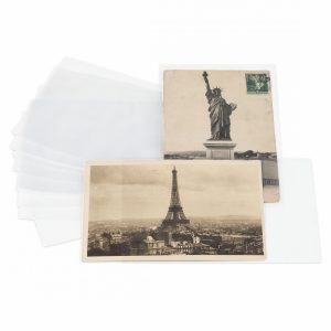 Pochettes de protection pour cartes postales anciennes