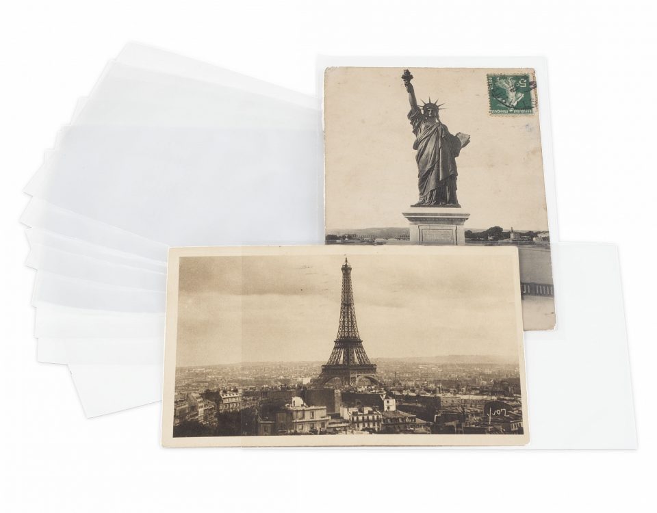 Pochettes de protection pour cartes postales anciennes