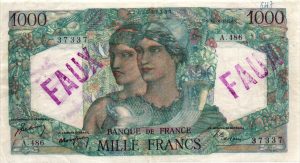 1000 Francs Minerve et Hercule FAUX