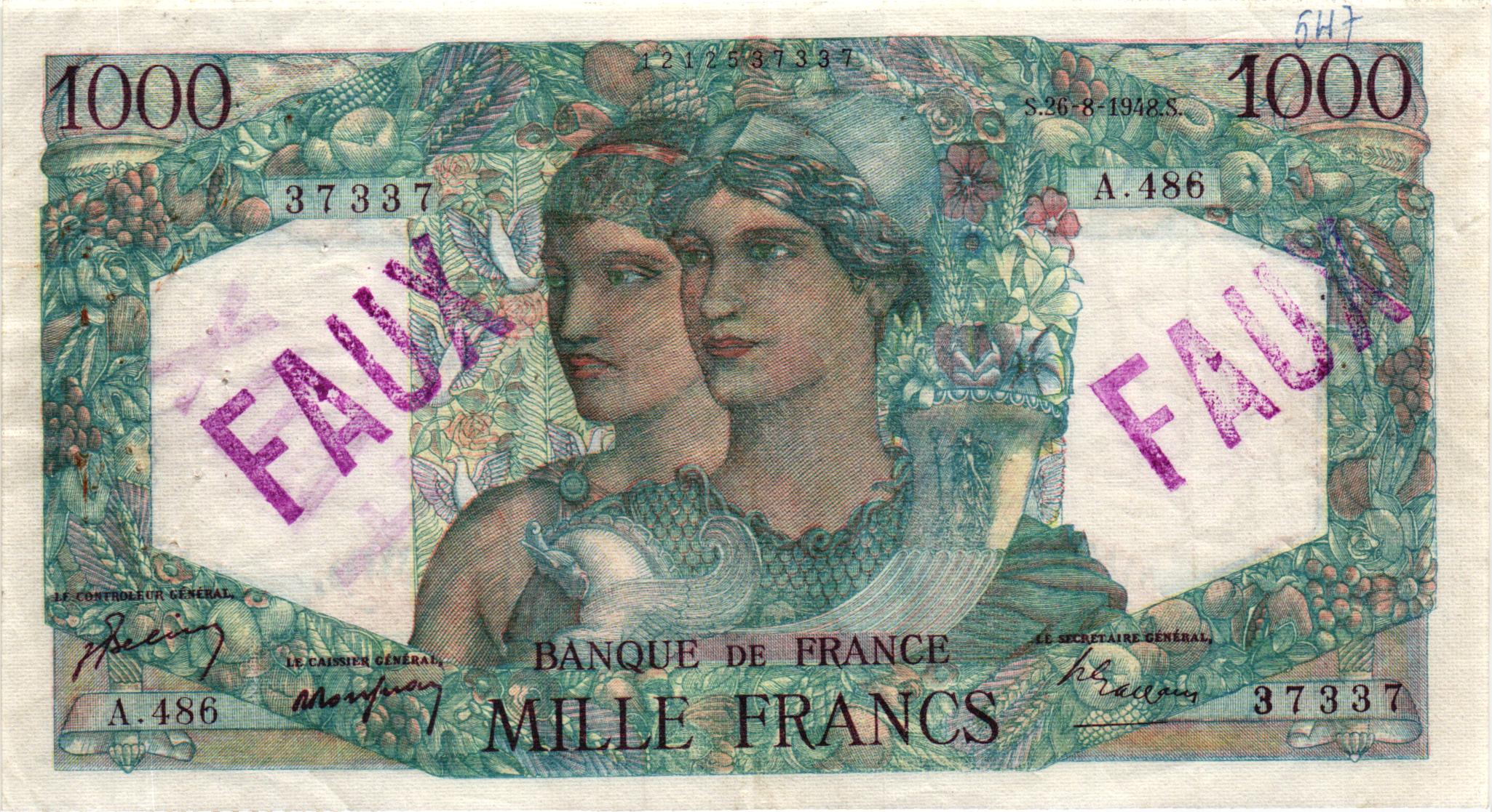 Faux billet -  France