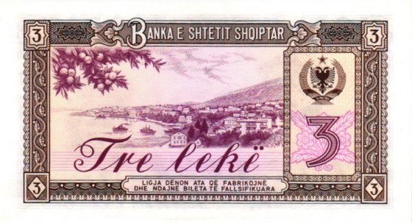 Billet de collection d'Albanie