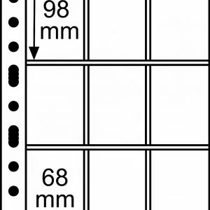 Feuilles toutes collections 9 cases 98x68 cartes de jeux