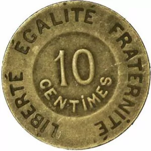 Revers 10 Centimes Rude ESSAI