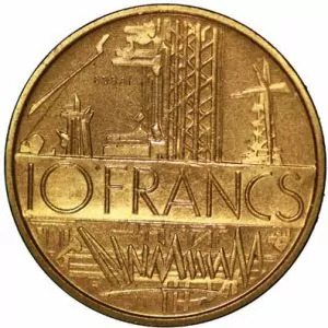 Verso 10 Francs Mathieu ESSAI 1974