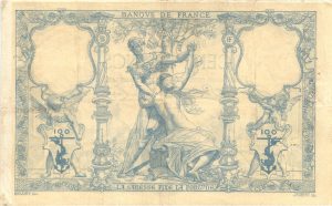 Verso 100 Francs type 1882