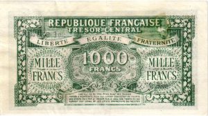 Verso 1000 Francs Marianne FAUX