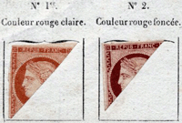 Timbre 1 Franc Vermillon