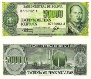 Billet de collection Bolivie