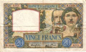 Billet 20 Francs Science et travail