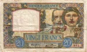 Billet 20 Francs Science et travail