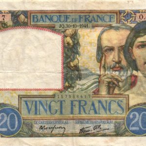 Billet 20 Francs Science et travail