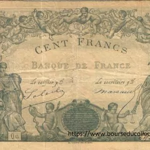 100 Francs type 1862 indices bleus