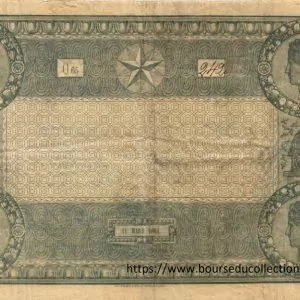 Verso 100 Francs type 1862 indices bleus