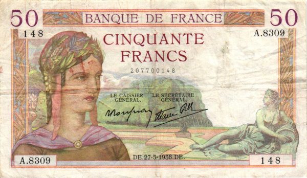 50 Francs Cérès