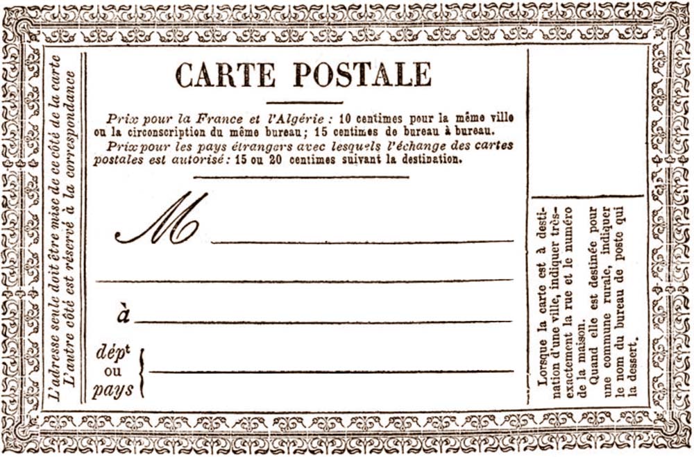 Les cartes postales, une création de la fin du XIXè siècle