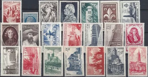 ISB COLLECTION 1947 France Année Complète Timbres Neufs - Collection Philatélie